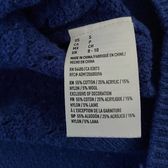 American Eagle Electric Blue Knit Sweater - Picture 4 of 4